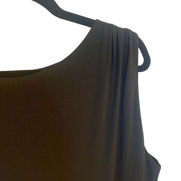 Lane Bryant Sleeveless Rouched Tie Ruffle Hem Black Dress Women’s Size 14/16 NWT - Picture 3 of 15